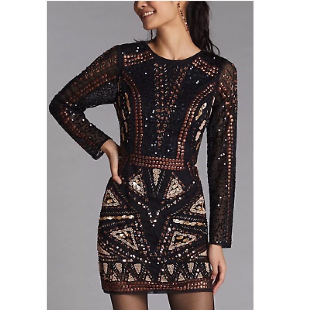 Let Me Be Beaded Mini Dress - Picture 2 of 10